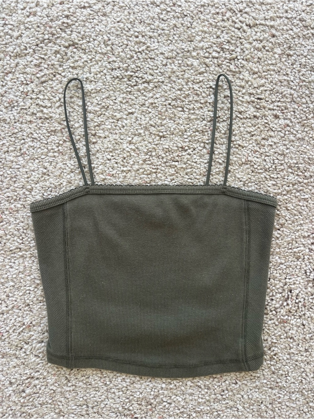Abercrombie Cotton Ribbed Cropped Cami Top